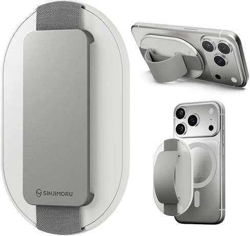 مقبض هاتف مغناطيسي نحيف 9 مم لحامل MagSafe، Sinjimoru 2 في 1 حامل مقبض هاتف من السيليكون للشحن اللاسلكي متوافق مع سلسلة iPhone 15 14 13 12. M-SGrip البحرية in Kuwait
