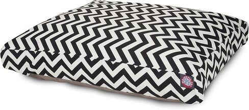 Black Chevron Small Rectangle Indoor Outdoor Pet Dog Bed With Removable Washable Cover By Majestic Pet Products in Kuwait