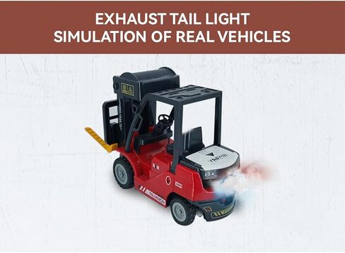 RC Forklift 1:24, Lights and Sound, Working Lift, Red in Kuwait