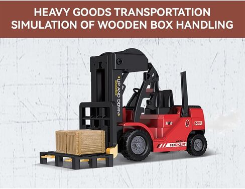 RC Forklift 1:24, Lights and Sound, Working Lift, Red in Kuwait