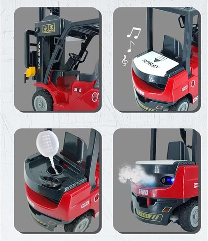 RC Forklift 1:24, Lights and Sound, Working Lift, Red in Kuwait