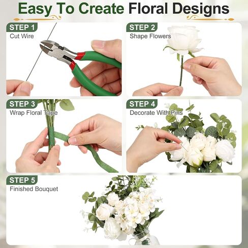 207 Pcs Floral Tape & Wire Kit, Bouquet Making Supplies for DIY Making in Kuwait