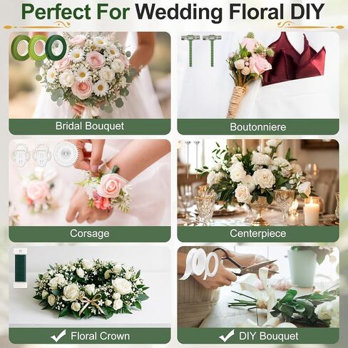207 Pcs Floral Tape & Wire Kit, Bouquet Making Supplies for DIY Making in Kuwait