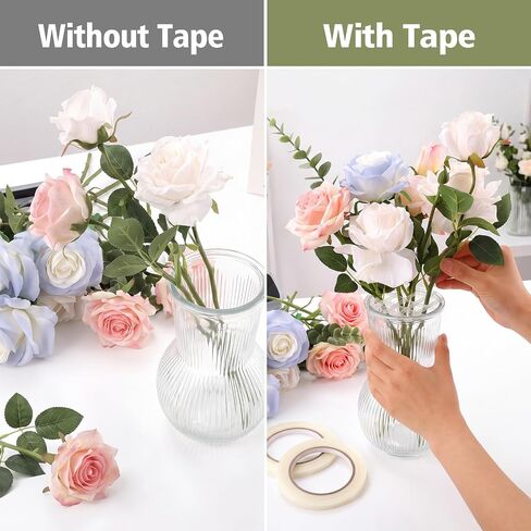 2Rolls Clear Floral Tape 1/4In x 36Yd Waterproof Florist Tape for Vase in Kuwait