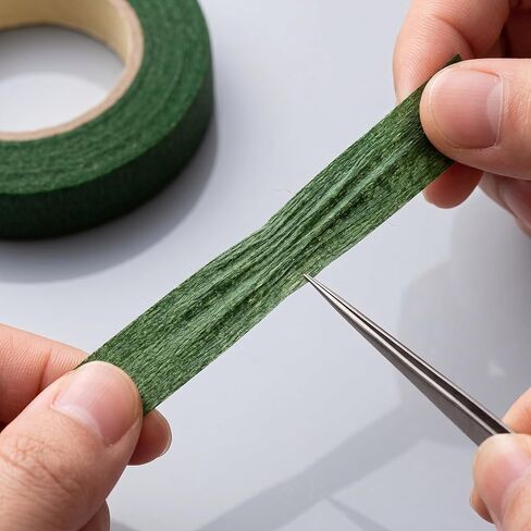 8 Rolls Floral Tape, 1/2" x 20 Yards Professional Green Floral Tape for Flowers, Durable Florist Tape for Bouquet Stem Wrapping, Wedding Arrangements & Floral Crafts (Dark Green) in Kuwait