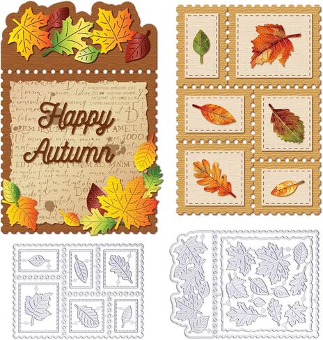 GLOBLELAND Autumn Broken Leaves Cutting Dies for Card Making Metal Fall Broken Maple Leaves Die Cuts Cutting Dies Templates for Scrapbooking Journal Paper Craft Decor in Kuwait
