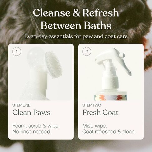 Dandylion Dog Paw Cleaner & Waterless Dog Shampoo, No-Rinse Grooming Duo in Kuwait