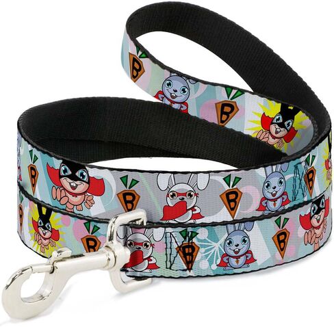 Dog Leash Bunny Superhero Multi Pastel 4 Feet Long 1.0 Inch Wide in Kuwait