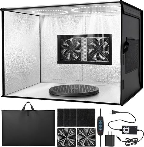 AELIVET Airbrush Booth with Dual Fan Ventilation & Adjustable LED Light in Saudi Arabia