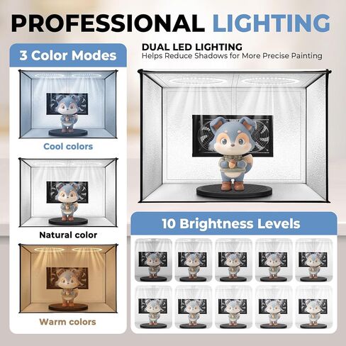AELIVET Airbrush Booth with Dual Fan Ventilation & Adjustable LED Light in Saudi Arabia