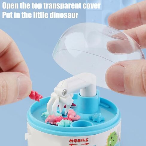 4PCS Mini Claw Machine, Cute Dinosaur Grabber Machine, Miniature Dinosaur Catcher Game for Kids Aged 3+ Home Travel in Saudi Arabia