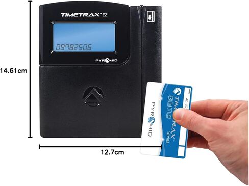 Pyramid Time Systems TTEZEK TimeTrax Automated Swipe Card Time Clock System Includes TimeTrax Software Download, Terminal, 50 Swipe Cards, Cables & Quick Start Guide, Made in The USA, Black in Kuwait