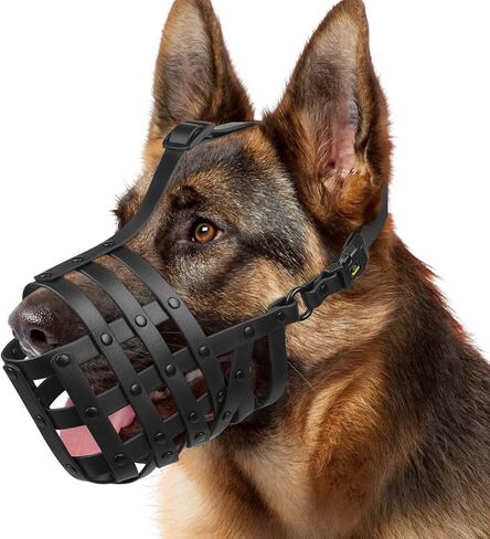 Mayerzon Humane Basket Dog Muzzle for Medium Large Dogs Anti Biting Eating in Saudi Arabia