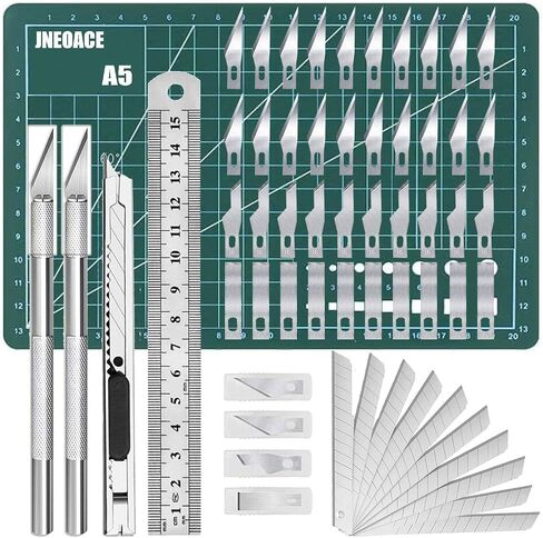 Jneoace Exacto Knife Precision Carving Craft Hobby Knife Kit with 40 PCS Exacto Blades for DIY Art Work Cutting, Hobby, Scrapbooking, Stencil in Kuwait