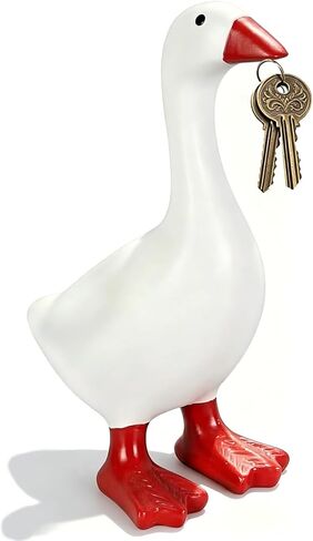 Desk Goose 7inches Mini Desktop Goose Statue Cute Desk Duck Decor for Women Office Table Decor Funny Gifts Living Room Bedroom Bookshelf Coffee Table Display in Kuwait