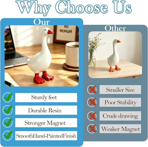 Desk Goose 7inches Mini Desktop Goose Statue Cute Desk Duck Decor for Women Office Table Decor Funny Gifts Living Room Bedroom Bookshelf Coffee Table Display in Kuwait