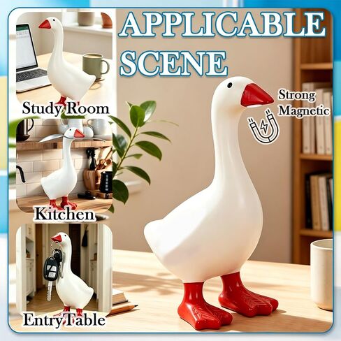 Desk Goose 7inches Mini Desktop Goose Statue Cute Desk Duck Decor for Women Office Table Decor Funny Gifts Living Room Bedroom Bookshelf Coffee Table Display in Kuwait
