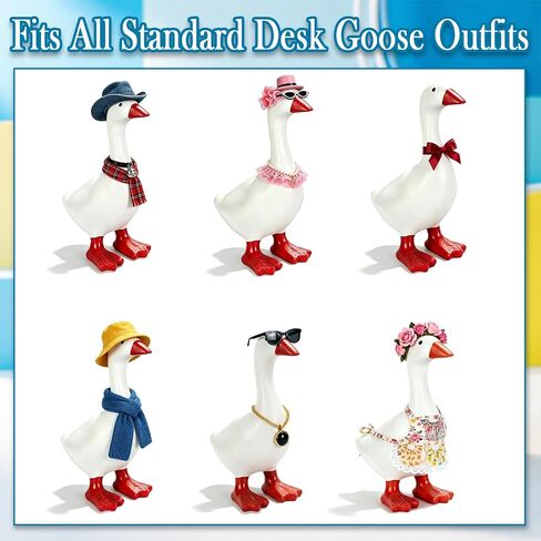 Desk Goose 7inches Mini Desktop Goose Statue Cute Desk Duck Decor for Women Office Table Decor Funny Gifts Living Room Bedroom Bookshelf Coffee Table Display in Kuwait