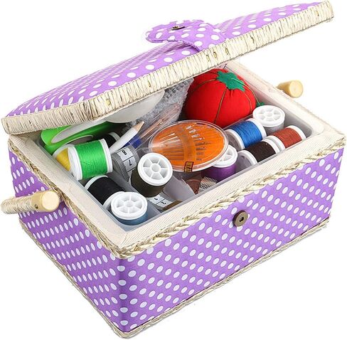 Sewing Basket with Accessories Sewing Kit Storage Organizer with Tools in Saudi Arabia