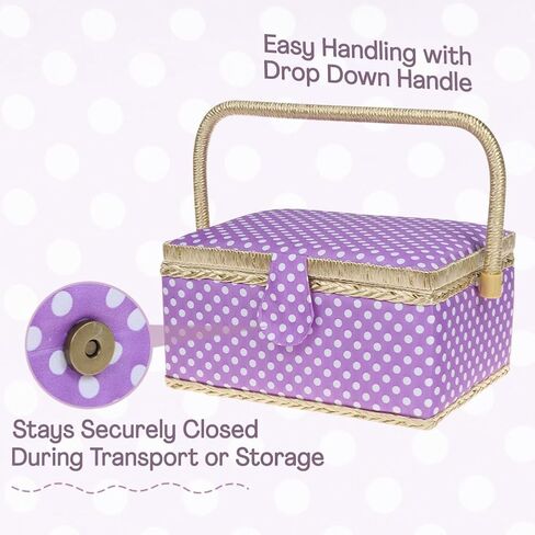 Sewing Basket with Accessories Sewing Kit Storage Organizer with Tools in Saudi Arabia