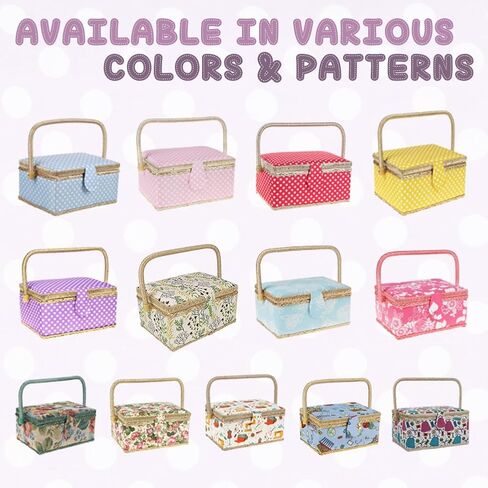 Sewing Basket with Accessories Sewing Kit Storage Organizer with Tools in Saudi Arabia
