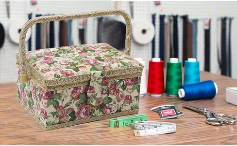 D&D Medium Sewing Basket with Sewing Kit for Beginners, Kids, Adults in Saudi Arabia