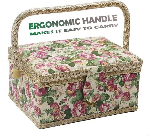 D&D Medium Sewing Basket with Sewing Kit for Beginners, Kids, Adults in Saudi Arabia