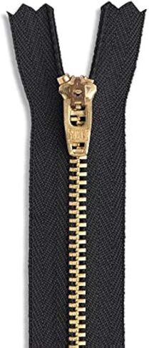 7inch Metal Zipper Black 7" Gold Brass Metal Heavy Duty Zippers Non Separating Sewing Zipper Craft Zippers in Saudi Arabia