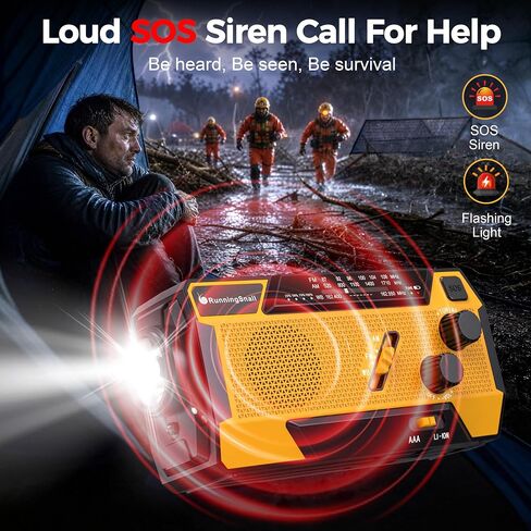 Emergency Crank Weather Radio, AM/FM/NOAA Hand Crank Portable Solar Radio with SOS Alarm, Battery Operated, LED Flashlight & Reading Lamping, 2000mAh Power Bank for Emergency Phone Charge Green in Saudi Arabia