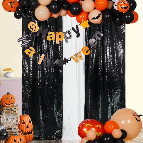 SquarePie Sequin Backdrop Curtain Not See Through Background for Wedding Party 2FT x 8FT 2P Gold in Kuwait