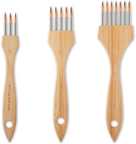 Wide Mop Brush Set for Watercolor and Acrylic Surikomi Style Pro in Kuwait