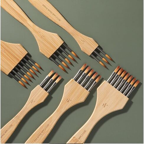 Wide Mop Brush Set for Watercolor and Acrylic Surikomi Style Pro in Kuwait