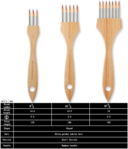 Wide Mop Brush Set for Watercolor and Acrylic Surikomi Style Pro in Kuwait