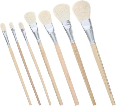 7 Pcs Wool Paint Mop Brush with Wooden Handle in Kuwait