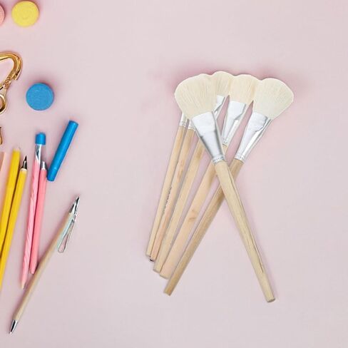 7 Pcs Wool Paint Mop Brush with Wooden Handle in Kuwait