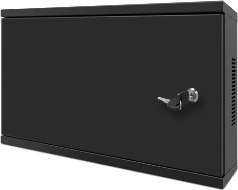 Electriduct 2U Wall Mount Rack Enclosure Network Cabinet Solid Door Black Powder Coated Steel with Lock in Kuwait
