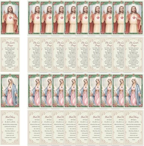 Marspark 20 Pcs Our Father Prayer and Hail Mary Catholic Prayer Cards in Kuwait