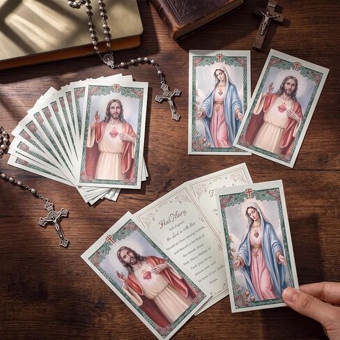 Marspark 20 Pcs Our Father Prayer and Hail Mary Catholic Prayer Cards in Kuwait