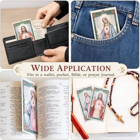 Marspark 20 Pcs Our Father Prayer and Hail Mary Catholic Prayer Cards in Kuwait