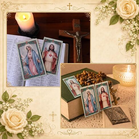 Marspark 20 Pcs Our Father Prayer and Hail Mary Catholic Prayer Cards in Kuwait
