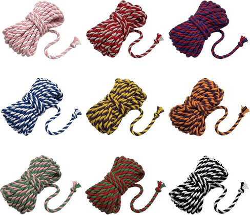 9PCS Self Finishing Needlepoint Cording 9 Colors Two Tone Twisted Cord Trim 0.16 Inch x 16.4 FT Needlepoint Finishing Supplies in Kuwait