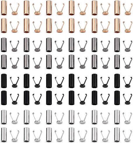 Metal Cord End Caps, 48 Pcs, 7 mm, 4 Colors in Kuwait
