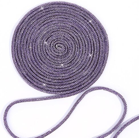Novani 4mm Silver Crystal Rhinestone Cord, 5 Yards Rhinestone Shoe Lace in Kuwait