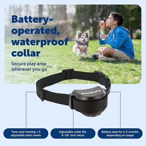 نظام احتواء الحيوانات الأليفة اللاسلكي من PetSafe + بطاريتين بديلتين - سياج كهربائي لاسلكي أصلي للكلاب - من الشركة الأم للعلامة التجارية غير المرئية للسياج - يغطي مساحة تصل إلى 1/2 فدان - للحيوانات الأليفة التي يبلغ وزنها 8 أرطال فما فوق in Kuwait