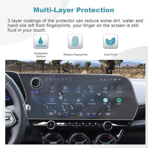 CDEFG 2PCS for 2025 2026 Chevy Equinox Screen Protector Matte Anti Glare Tempered Glass for 2025 2026 Chevrolet Equinox Accessories 11.3" Screen & 11" Digital Cluster Anti-Fingerprint(Not for EV) in Kuwait