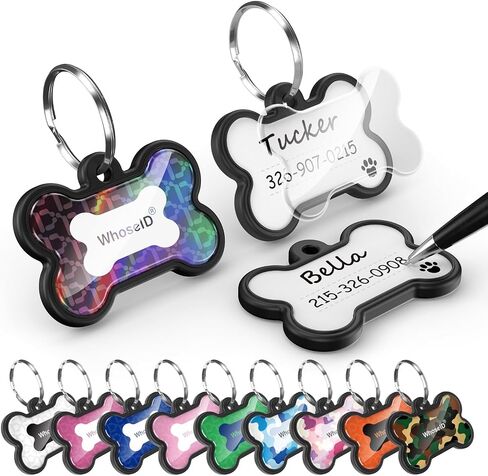 [Pack of 2] Dog Tags Personalized for Pets - Writeable Cat & Dog Name Tag in Kuwait