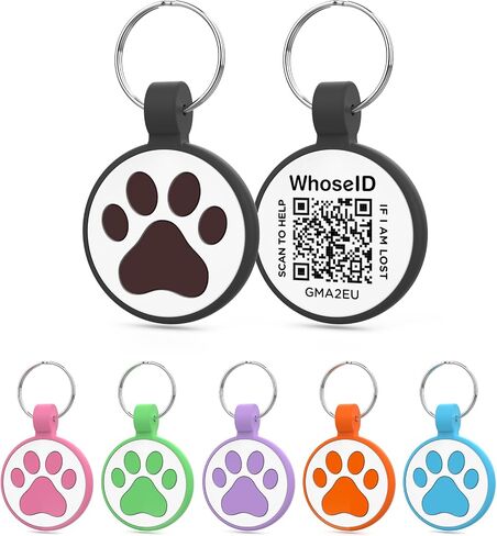 علامة كلب مخصصة من WhoseID، رمز QR منقوش بالليزر، علامة معرف كلب من السيليكون، ملف تعريف للحيوانات الأليفة على الإنترنت، مسح رمز QR ضوئيًا، موقع إرسال، ملحقات حزام الياقة (السلالات المتوسطة إلى الكبيرة - 1.25 بوصة، أخضر) in Kuwait