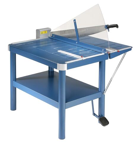 Dahle 580 Premium Guillotine Trimmer w/Stand, 32" Cut Length, 30 Sheet Capacity, Large Format, Self-Sharpening Blade, w/Safety Guard in Saudi Arabia