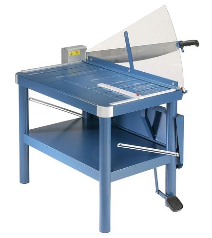 Dahle 580 Premium Guillotine Trimmer w/Stand, 32" Cut Length, 30 Sheet Capacity, Large Format, Self-Sharpening Blade, w/Safety Guard in Saudi Arabia