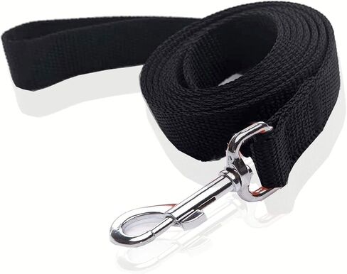 Nylon Dog Leash 4 Ft 5 Feet 6 Foot Long, Walking Training Dog Leashes for Medium Large Dogs, 1 Inch Wide(5ft, Black) in Kuwait